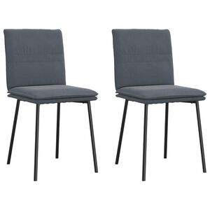 vidaXL Eetkamerstoelen 2 st fluweel donkergrijs