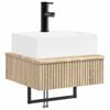 vidaXL Wandgemonteerde Wastafel Sonoma Eiken 40 x 41 x 39 cm