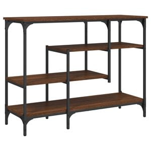 vidaXL Wandtafel met schappen 100x35x75 cm bruin eikenkleur