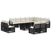 vidaXL Tuinbankenset 13 st Zwart en Cream Wit poly rattan