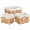 vidaXL Opslagmanden 3 st Waterhyacint 35 x 30 x 25 cm Naturel