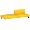 vidaXL Slaapbank 2-zits met voetenbank fluweel geel