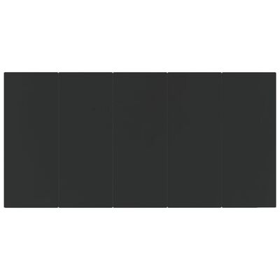 vidaXL 9-delige Tuinset met kussens poly rattan zwart en grijs