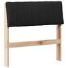 vidaXL Gestoffeerd hoofdbord Zwart 75 cm Massief grenenhout