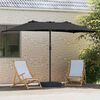 vidaXL Tuinparasol Zwart 385 x 209 x 244 cm Stof