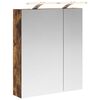 vidaXL Badkamer spiegelkast Gerookt eiken 60 x 14,5 x 70 cm