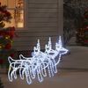 vidaXL Kerstfiguur rendier 3 st 60x30x60 cm koudwit