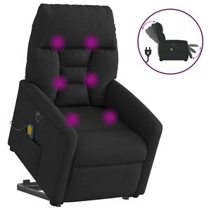 vidaXL Sta-op-massagestoel elektrisch verstelbaar stof zwart
