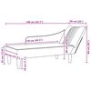 vidaXL Chaise longue met rechterarmleuning fluweel lichtgrijs