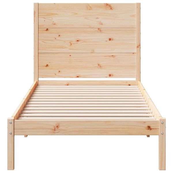 vidaXL Bedframe extra lang zonder matras massief hout 90x220 cm