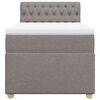 vidaXL Boxspring met matras stof taupe 90x200 cm