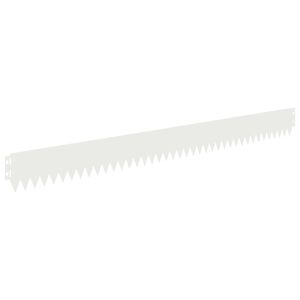 vidaXL Gazonrand 10 st 103 x 10 cm Staal Wit