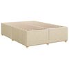 vidaXL Boxspring met matras stof cr&egrave;mekleurig 160x200 cm