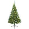 vidaXL Kunstmatig Voorverlicht Kerstboom met 300 LED Groen 210 cm PVC