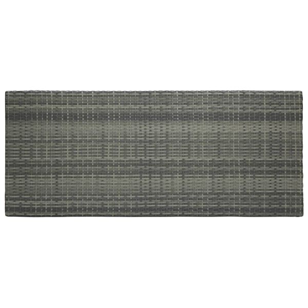 vidaXL Tuinbartafel 140,5x60,5x110,5 cm poly rattan grijs