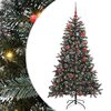 vidaXL Kunstkerstboom Groen 150 cm PVC en Plastic en Staal