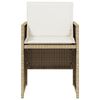 vidaXL Tuinstoelen 4 st met kussens poly rattan beige