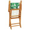 vidaXL Tuinstoelen 6 st inklapbaar stof en massief hout groen