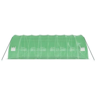 vidaXL Tuinkas met stalen frame 48 m² 8x6x2,85 m groen