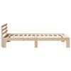 vidaXL Bedframe met hoofdeinde Naturel 75 x 190 cm Massief grenenhout