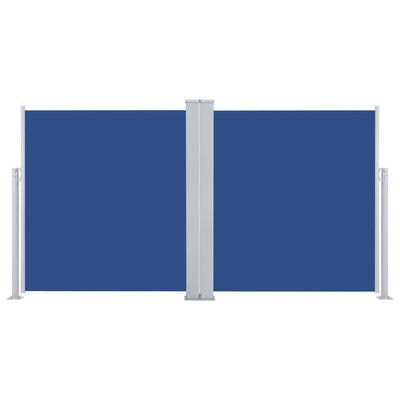 vidaXL Windscherm uittrekbaar 140x600 cm blauw