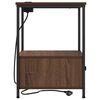 vidaXL Nachtkastje 2 pcs Bruin Eiken 42 x 41 x 56 cm Bewerkt hout