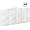 vidaXL Schanskorven 6 st gewelfd 400x50x180/200 cm ijzer