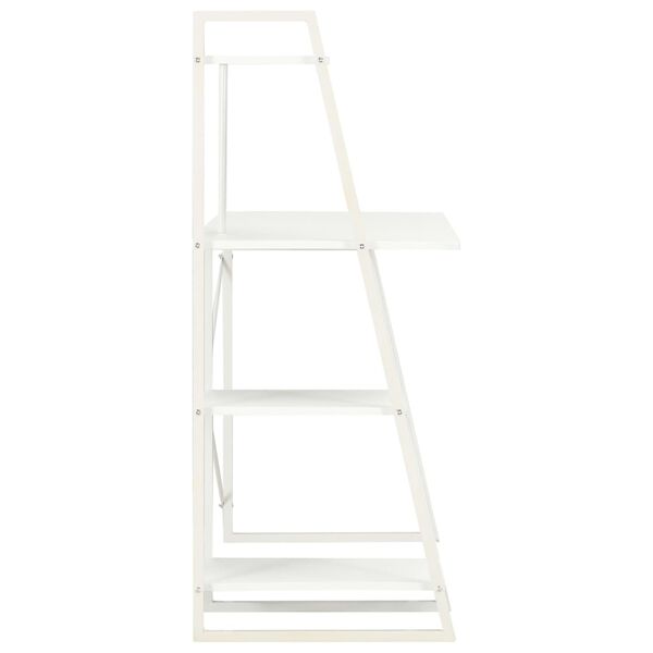 vidaXL Bureau met schappen 102x50x117 cm wit