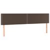 vidaXL Boxspring met matras en LED kunstleer bruin 180x200 cm