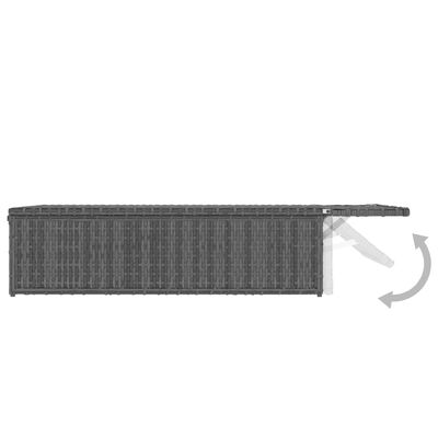 vidaXL 2-delige Loungeset met kussens poly rattan grijs