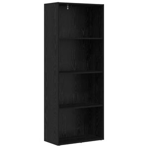 vidaXL Vrijstaande Boekenkast Zwart Eiken 60 x 30 x 151,5 cm