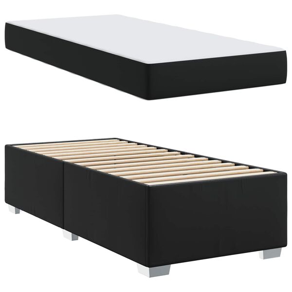 vidaXL Bedframe met matras Zwart 100 x 200 cm Stof