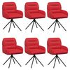 vidaXL Draai Eetstoelen 6 st Kunstleer Rood 59 x 59,5 x 90 cm