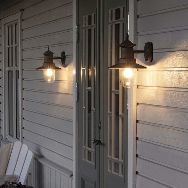 KONSTSMIDE Wandlamp Napoli roestbruin