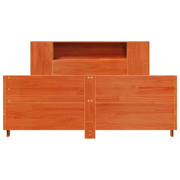 vidaXL Bedframe zonder matras massief grenenhout wasbruin 160x200 cm