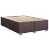 vidaXL Boxspring met matras stof donkerbruin 160x200 cm