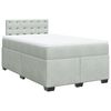 vidaXL Boxspring met matras fluweel lichtgrijs 120x200 cm