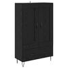 vidaXL Highboard met lade Zwart Eiken 69,5 x 31 x 115 cm Bewerkt hout