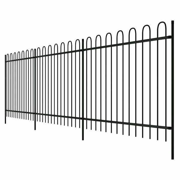 vidaXL Hek 600 x 150 cm Poedercoated staal