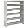 vidaXL Schoenenkast 80x25x100 cm bewerkt hout betongrijs