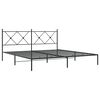 vidaXL Bedframe met hoofdbord metaal zwart 180x200 cm