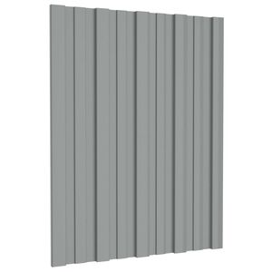 vidaXL Dakpaneel 12 st Grijs 60 x 45 cm Verzinkt staal