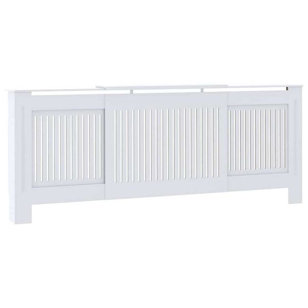 vidaXL Radiatorafdekking 2 pcs Wit 205 x 20,5 x 81,5cm Bewerkt hout