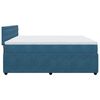 vidaXL Boxspring met matras fluweel blauw 200x200 cm