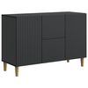 vidaXL Dressoir Zwart 89 x 34,5 x 60 cm Bewerkt hout