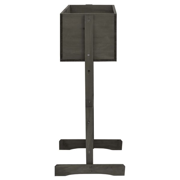 vidaXL Latwerkplantenbak 45x30x74 cm massief vurenhout grijs