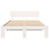 vidaXL Bedframe met hoofdeinde Wit 120 x 190 cm Massief grenenhout