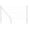 vidaXL Gecombineerd draadhek met spikes 25 x 1,2 m Zilverkleurig Mesh
