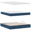 vidaXL Opslag bed met matras met matras Blauw 160 x 200 cm Polyester