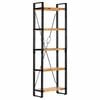 vidaXL Boekenkast met 5 schappen 60x30x180 cm massief mangohout